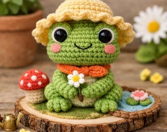 Frog Crochet Pattern | Beginner Amigurumi Toy PDF (Instant Download)