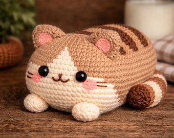 Patron de miche de chat au crochet PDF - Peluche Amigurumi, modèle adapté aux débutants