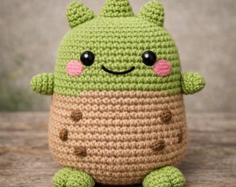 Happy Potato Doll, modèle au crochet PDF, jouet Amigurumi, adapté aux débutants, modèle peluche sans couture