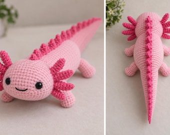 Axolotl Häkelanleitung - Anfängerfreundlich, einfache Amigurumi PDF Anleitung
