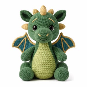 Drache Häkelanleitung – Amigurumi Plüschtier Anleitung (PDF Download)
