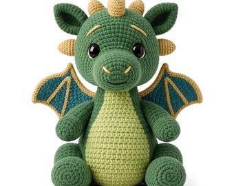 Dragon Crochet Pattern – Amigurumi Plush Toy Tutorial (PDF Download)