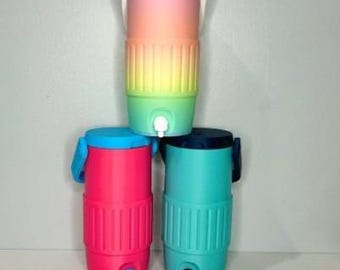 Mini Cooler Can Cooler | Retro 12oz Slim Drink Holder | 12oz Water Cooler Can Holder | Retro Beverage Sleeve |