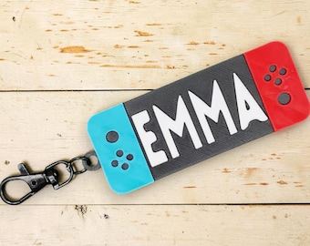 Personalized Gamer Controller Bag Tag | 3D Printed Name Tag