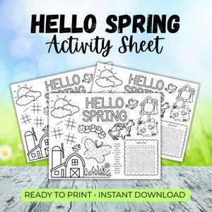 Hello Spring Activity Sheet