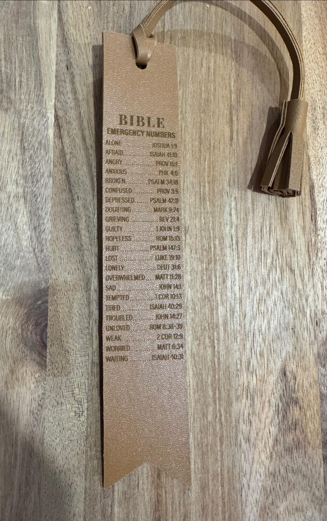 Bible Emergency Numbers Bookmark - Etsy