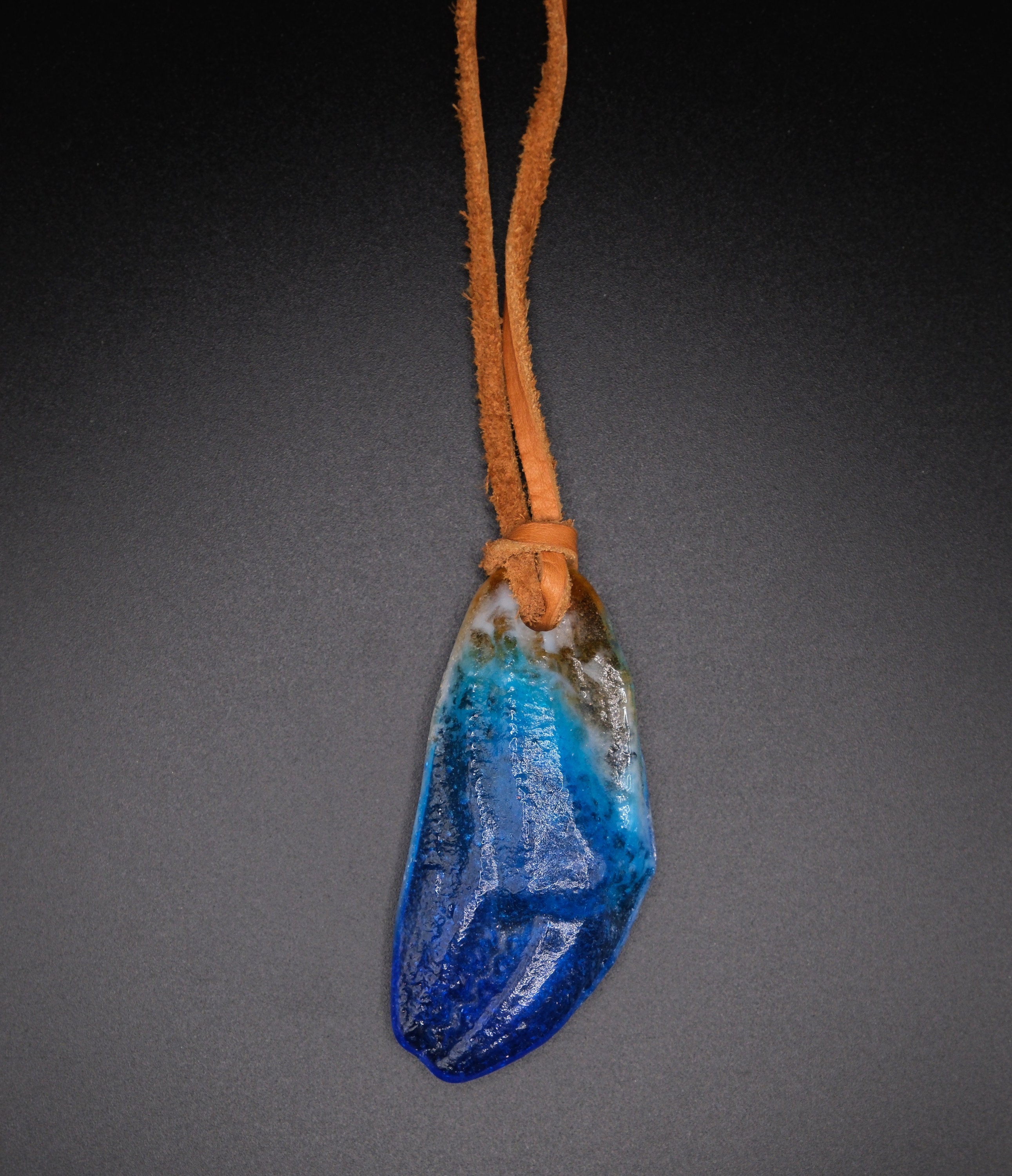 Glow in the Dark Crab Claw Glass Pendant Amulet Talisman Necklace Etsy