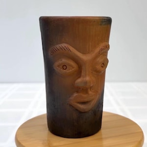 Oaxacan-Style Clay Face Pot – Handmade Ceramic “Pothead” Planter Vessel