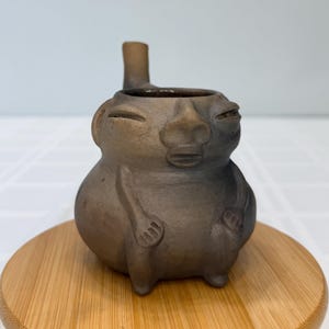 Zapotec Barro Chocolatero van Anna Martinez, Oaxaca-espressokopje met rietje