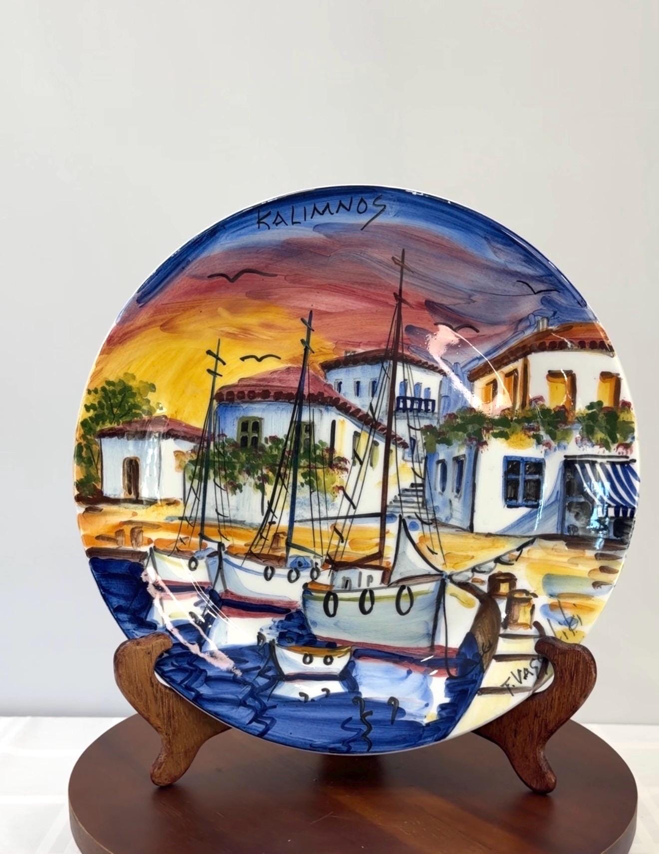 Santorini Plate - Etsy