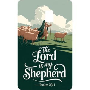 Fundas para tarjetas de débito cristianas: diseños laminados con motivos religiosos / Compatibles con la mayoría de las tarjetas de débito / Resistentes al agua THE LORD IS MY