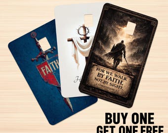 Christian Debit Card Skins – Laminated Faith Designs | Fits Most Debit Cards | Water-Resistant