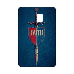 Fundas para tarjetas de débito cristianas: diseños laminados con motivos religiosos / Compatibles con la mayoría de las tarjetas de débito / Resistentes al agua FAITH