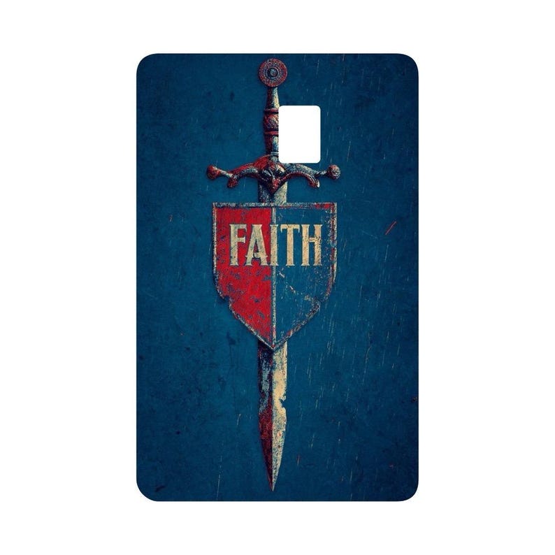Fundas para tarjetas de débito cristianas: diseños laminados con motivos religiosos / Compatibles con la mayoría de las tarjetas de débito / Resistentes al agua FAITH