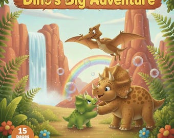 Children's Dinosaur Adventure Book - Dino's Big Adventure PDF Digital Download - Kids Bedtime Story Ages 3-7