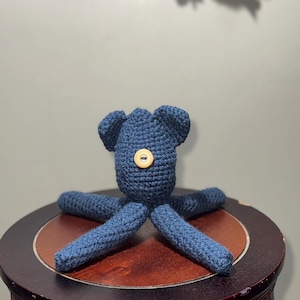 Medium Sized Handmade Crochet Coraline-Inspired Squid Doll, Amigurumi Collectible Doll image 8