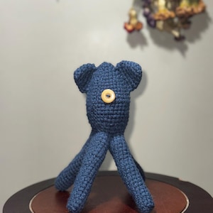 Medium Sized Handmade Crochet Coraline-Inspired Squid Doll, Amigurumi Collectible Doll image 5