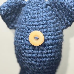 Medium Sized Handmade Crochet Coraline-Inspired Squid Doll, Amigurumi Collectible Doll image 11