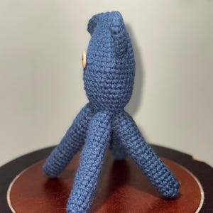 Medium Sized Handmade Crochet Coraline-Inspired Squid Doll, Amigurumi Collectible Doll image 7