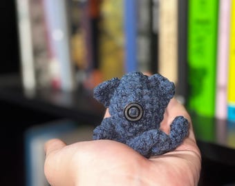 Small Handmade Crochet Coraline-Inspired Squid doll Amigurumi doll, keychain options available