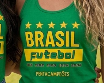 Brasil Futebol Pentacampeões Tank Top | Brazil  Seleção Soccer Sleeveless Shirt