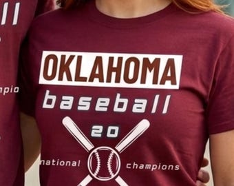 Oklahoma Baseball National Championship Loose Fit Tee, Sooner's Unisex Natty Baseball Shirt, University of Oklahoma Fan Gear, OU Fan Gift