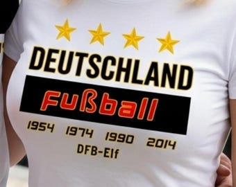 Germany World Cup Shirt, Deutschland Fußball Graphic T-Shirt, Germany Unisex Soccer Tee, Deutschland 4 Time WEorld Cup Champion Fußball Top