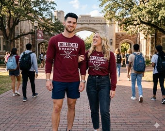 Oklahoma Baseball National Championship Long Sleeve Tee, Sooner's Unisex Natty Baseball Shirt, University of Oklahoma Fan Gear, OU Fan Gift