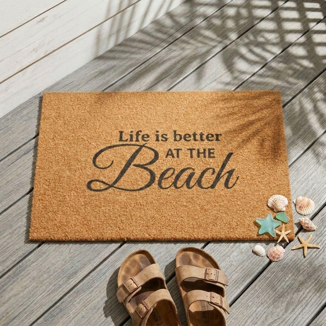 Life is Better at the Beach Doormat Coastal Welcome Mat Beach House ...