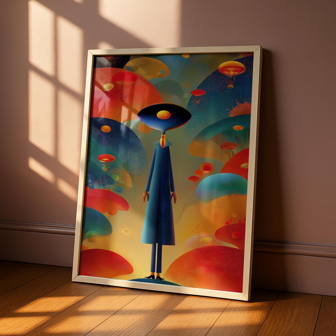 Surreal Alien - Art Print | Colorful Cosmic Landscape - Etsy