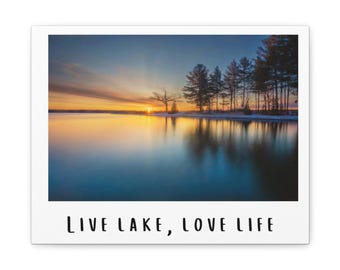 Lienzo mate "Lago vivo, vida amorosa"