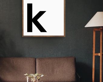 Letter K - Alphabet Poster
