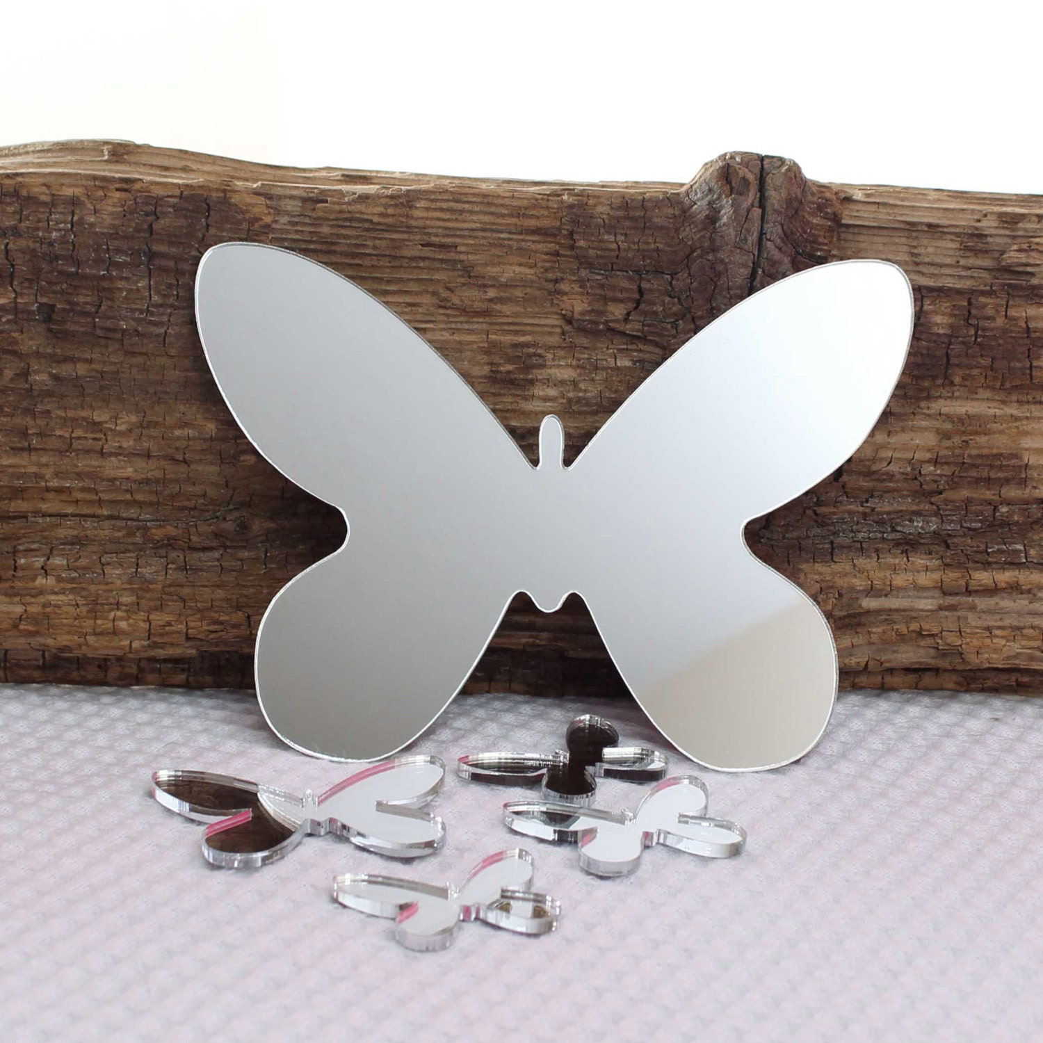 Specchio da parete per camera da letto farfalla madreperla 80x60