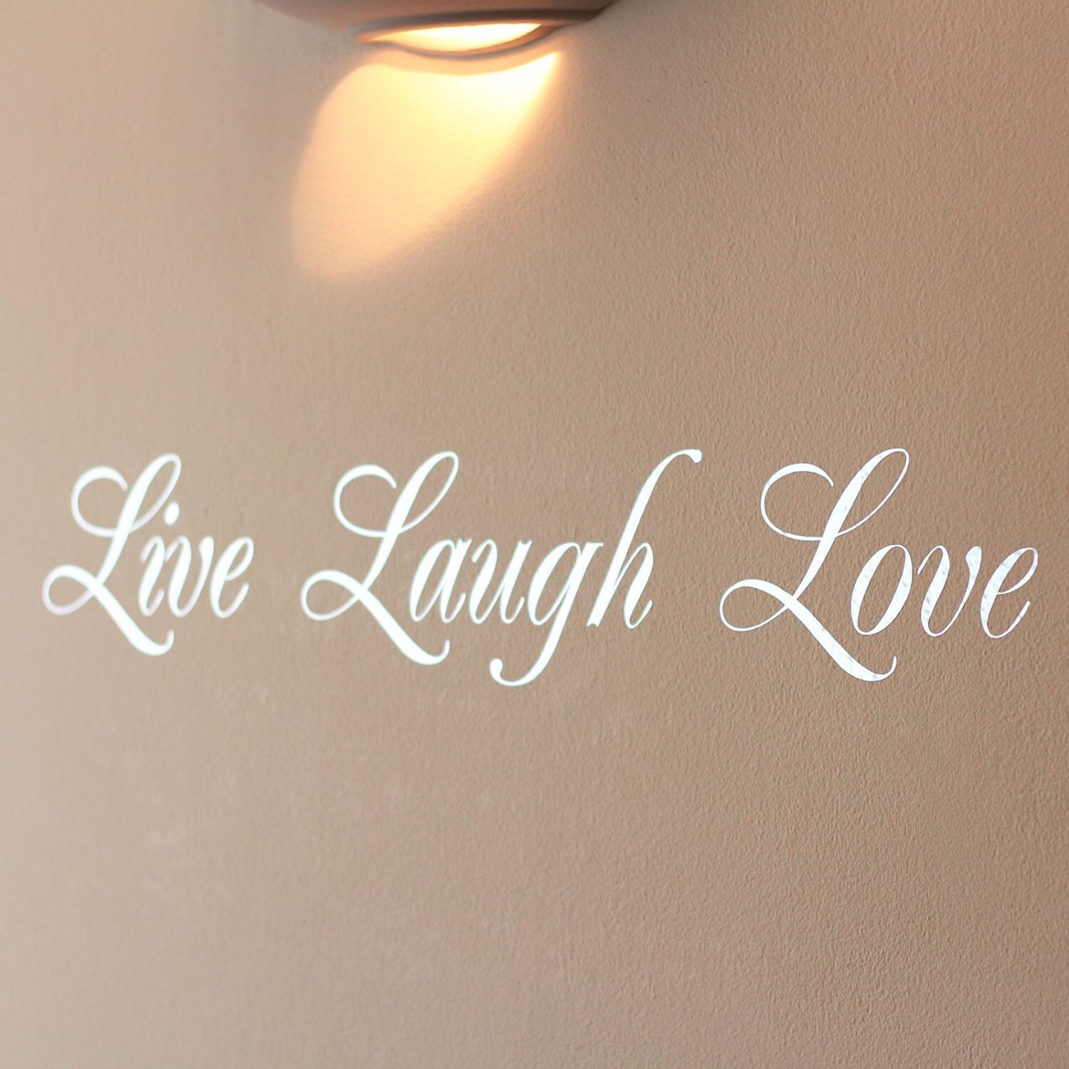 Mirror Silver Live Laugh Love Wall Art Sticker - Etsy