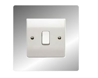 Mirror or Clear Acrylic Light Switch 30mm Surround Finger Plate