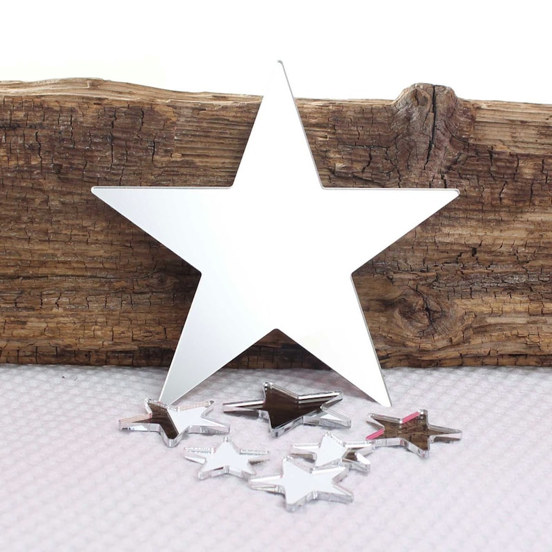 Large Star Wall Mirror Bedroom Bathroom Kitchen Living Room & Sticky
