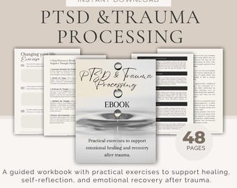 PTSD Trauma Recovery Workbook | Guided Healing Journal, Coping Tools (PDF)
