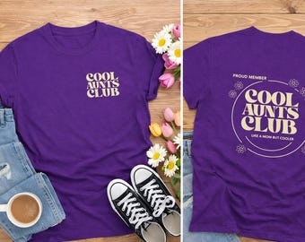 Aunts Club Retro Badge Graphic T-Shirt, Vintage Vibe Tee