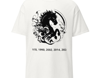 Camiseta del Caballo del Zodiaco Chino – Camiseta del Zodiaco Lunar, 1966, 1978, 1990, 2002, 2014 y 2026