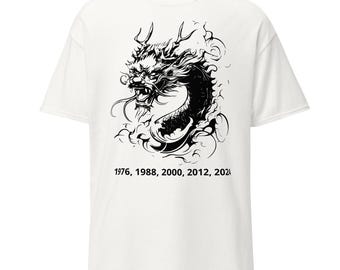 Camiseta del Dragón del Zodiaco Chino – Camiseta del Zodiaco Lunar, 1964, 1976, 1988, 2000, 2012 y 2024