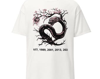 Camiseta Serpiente del Zodiaco Chino – Camiseta del Zodiaco Lunar, 1965, 1977, 1989, 2001, 2013 y 2025