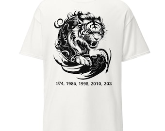 Camiseta del Tigre del Zodiaco Chino – Camiseta del Zodiaco Lunar (1962, 1974, 1986, 1998, 2010 y 2022)