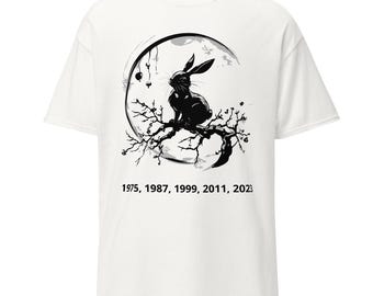 Camiseta del Conejo del Zodiaco Chino – Camiseta del Zodiaco Lunar, 1963, 1975, 1987, 1999, 2011 y 2023