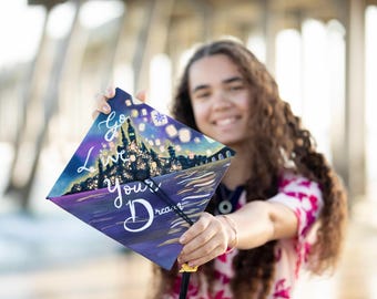 Hand Painted Graduation Caps, Custom Grad Cap Art