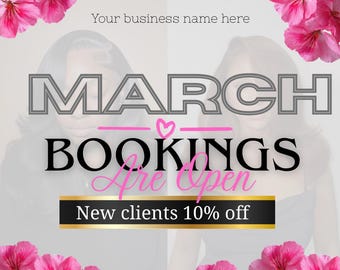 Customizable Booking Flyer Template for Canva (Digital Download)