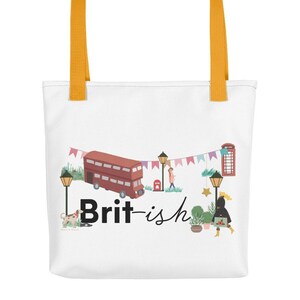 British Tote Bag-Queens Platinum Jubilee-London Bag-Royals Tote-Anglophile-England-Royal Accessories-Reusable Bag-Double Decker-Pennant Flag