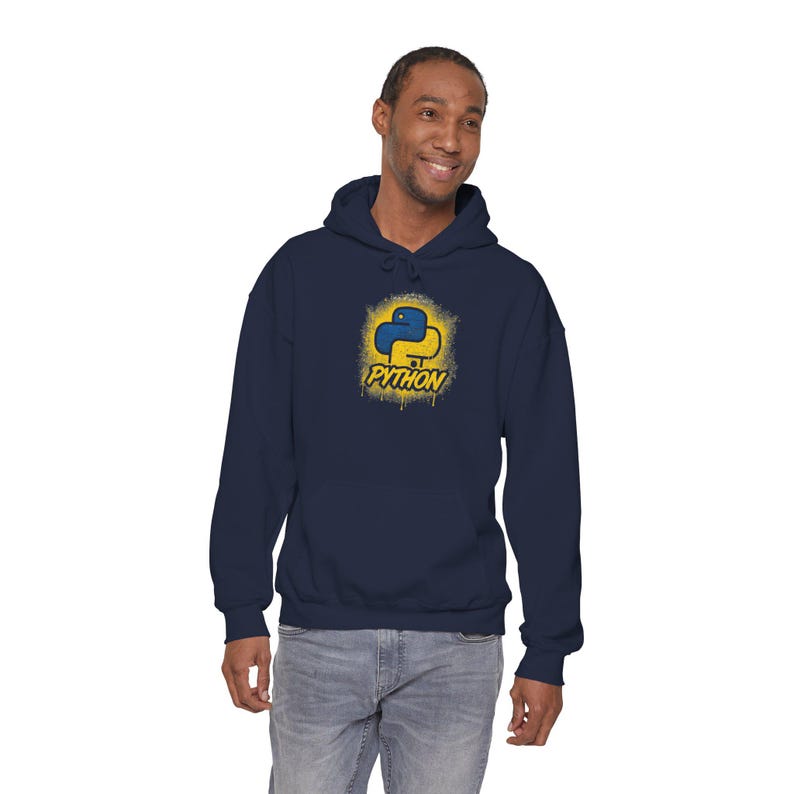 Python Logo Hoodie | Programming Script Developer Sweatshirt image 19