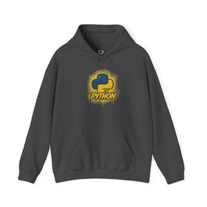 Python Logo Hoodie | Programming Script Developer Sweatshirt image 2