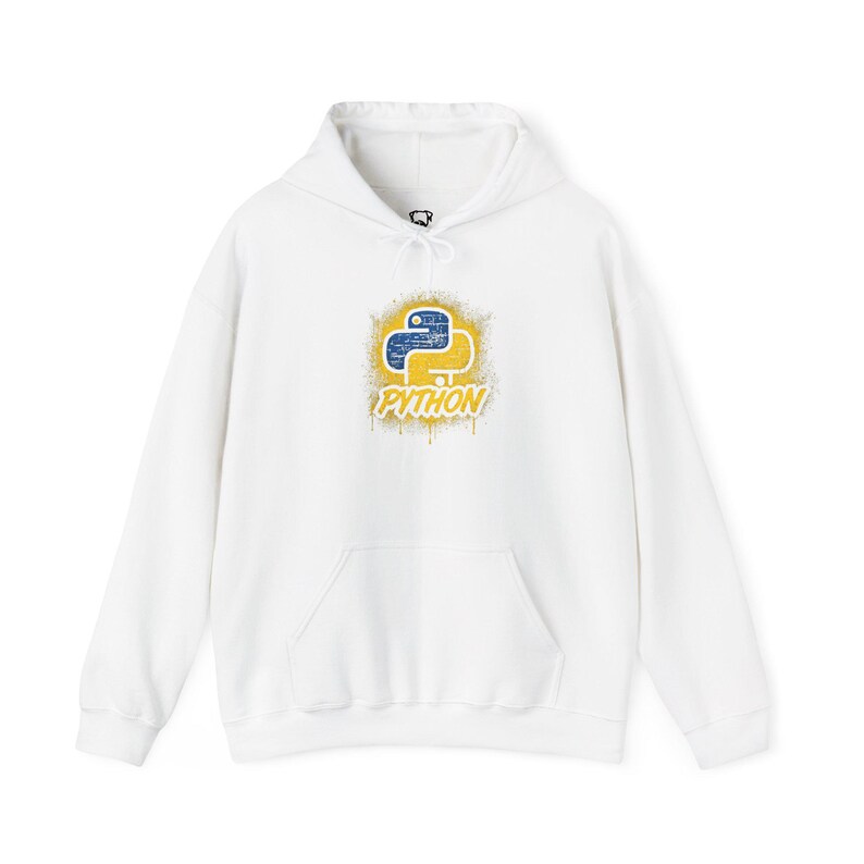 Python Logo Hoodie | Programming Script Developer Sweatshirt image 4