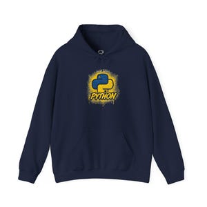 Python Logo Hoodie | Programming Script Developer Sweatshirt image 5